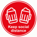 Keep social distance beer pint floor sticker