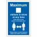 Social Distancing Signs - Maximum Visitors in Store at Any Time Sign