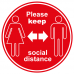 Please keep social distance anti Slip Floor sticker