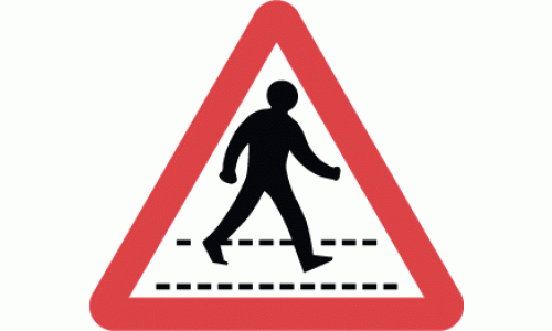 DOT 544 Pedestrian Crossing Road Traffic Sign