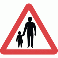 DOT 544.1 Pedestrians in road ahead sign