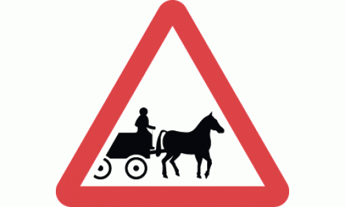 Horse drawn vehicles likely to be in road ahead - DOT 550.2