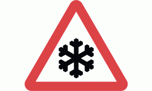 Risk of ice or packed snow ahead -  DOT 554.2