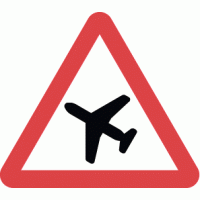 Low flying aircraft or sudden aircraft noise likely ahead - DOT 558