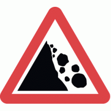 Risk of falling or fallen rocks ahead - DOT 559