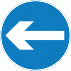 Vehicular traffic must proceed left - DOT 606