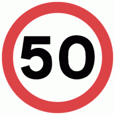 50 mph speed limit sign - DOT 670