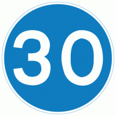 30 mph minimum speed limit sign - DOT 672