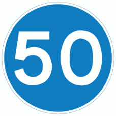 50 mph minimum speed limit sign - DOT 672