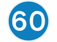 60 mph minimum speed limit sign - DOT...