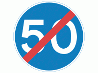 End of 50 mph minimum speed limit sig...