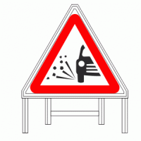 DOT 7009 Loose Chippings Ahead Sign