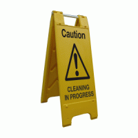 Caution cleaning in progress sign stand