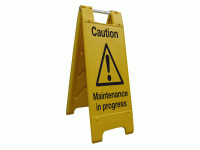 Caution maintenance in progress sign ...