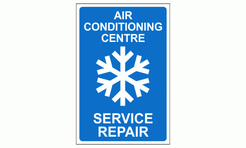 Air Conditioning Centre Service Repair Sign