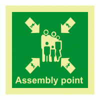 Assembly Point Photoluminescent IMO Safety Sign