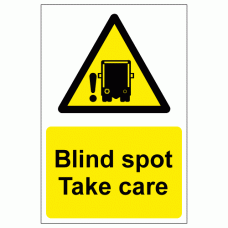 Blind spot Take care FORS approved safety sign sticker