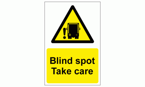 Blind spot Take care FORS approved safety sign sticker