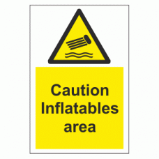 Caution Inflatables area sign