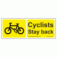 Cyclists Stay Back Sticker