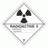 Class 7 Radioactive 7 I (7.1) - 250 labels per roll
