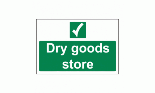 Dry goods store sign