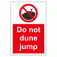 Do not dune jump sign