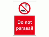 Do not parasail sign