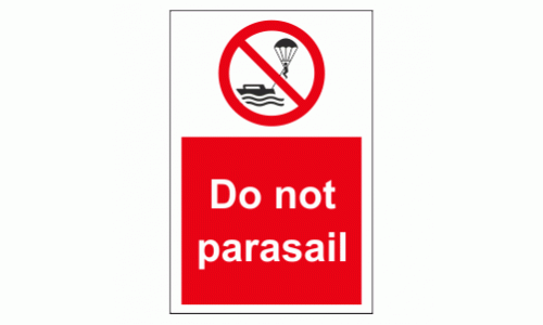 Do not parasail sign