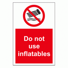 Do not use inflatables sign