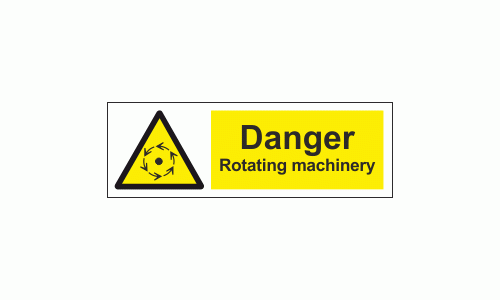 Danger Rotating machinery sign