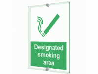 Designated Smoking Area Sign - Clearv...