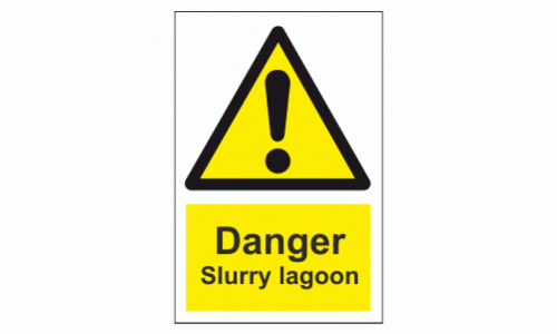 Danger Slurry Lagoon Sign