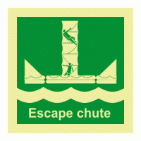 Escape Chute Photoluminescent IMO Safety Sign