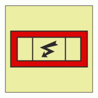 IMO - Fire Control Symbols Emergency Switchboard Photoluminescent Sign IMO 6077
