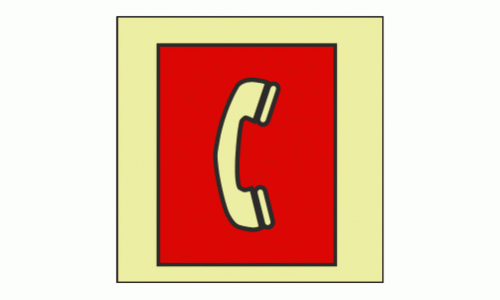 IMO - Fire Control Symbols Emergency Telephone Station Photoluminescent Sign IMO 6025