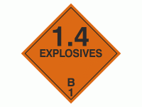 Class 1 Explosive 1.4B labels - 250 l...