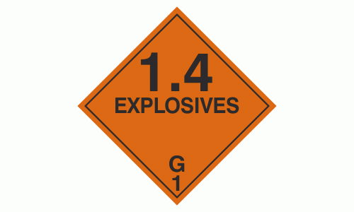 Class 1 Explosive 1.4G labels - 250 labels per roll