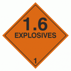 Class 1 Explosive 1.6 labels - 250 labels per roll