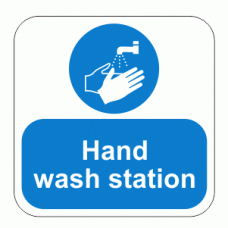 Hand wash station floor marker