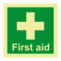 First Aid Photoluminescent IMO Safety Sign