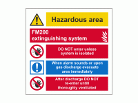 FM-200 Extinguisher System Sign