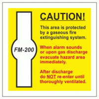 Extinguishing Illuminated Warning Sign GRP26-03 inlets FIRE Evacuate Area 