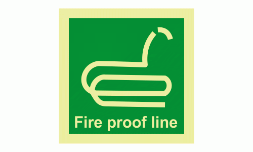 IMO - Fire Proof Line Photoluminescent Sign