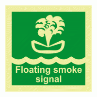 Floating Smoke Signal Photoluminescent IMO Safety Sign