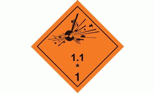 GHS Signs - Explosive Divisions 1.1 Sign