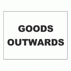 Goods outwards sign