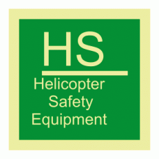 Helicopter Safety Equipment Photoluminescent IMO Safety Sign