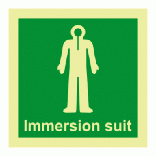 Immersion Suit Photoluminescent IMO Sign 103112