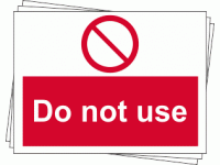 Lockout Labels - Do Not Use (Pack of 10)